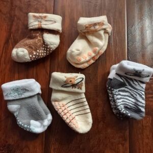 Set of 5 Animal Baby Socks